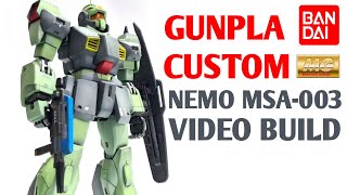 Bandai 1/100 Gundam MSA-003 Nemo - Video Build - GUNPLA CUSTOM Master Grade