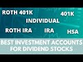 Best investment accounts for dividend investing to retire early