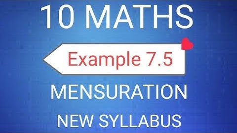 TN Class 10th Samacheer Maths | SSLC Maths | Example 7.5 | Mensuration | New Syllabus