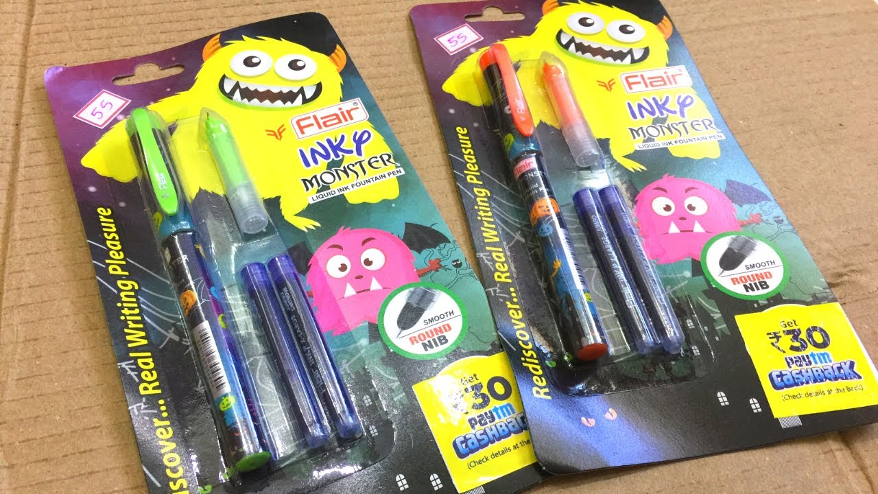 Unboxing and Review of Flair Inky Monster Fountain Pen YouTube