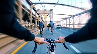 Riding from Manhattan to Brooklyn with 215 people - POV Fixed Gear