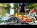 Una Cocina con hoja de plátano a la orillas de nuestro hermoso río Mopan