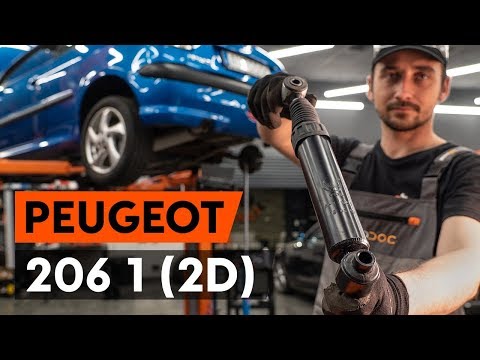 How to replace rear shock absorber on PEUGEOT 206 1 (2D)  [TUTORIAL AUTODOC]