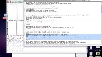HW1 tutorial video - Species accumulation curves