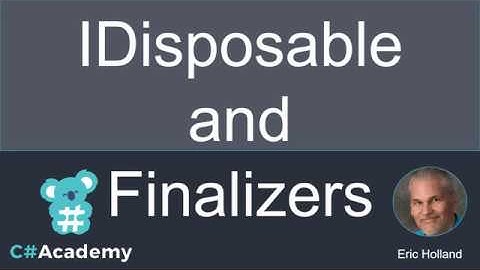 IDisposable and Finalizers