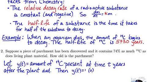 3.8 Exponential Growth and Decay Lecture (Part 2)