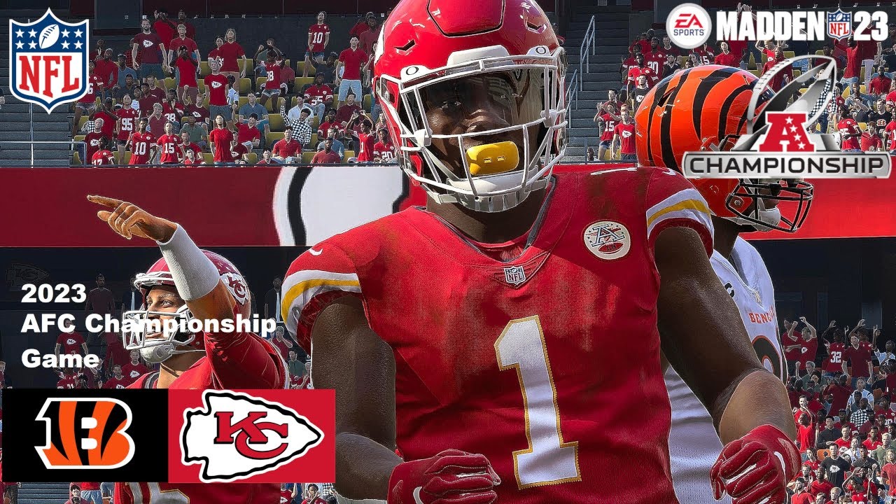 Chiefs vs Bengals Simulation 2023 AFC Championship Games Playoffs Madden 23  PS5 4K 60fps Game Play 