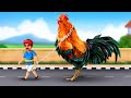 बड़ा मुर्गी - GIANT ROOSTER Comedy Story | Hindi Funny Videos | Hindi Moral Stories | Fairy Tales