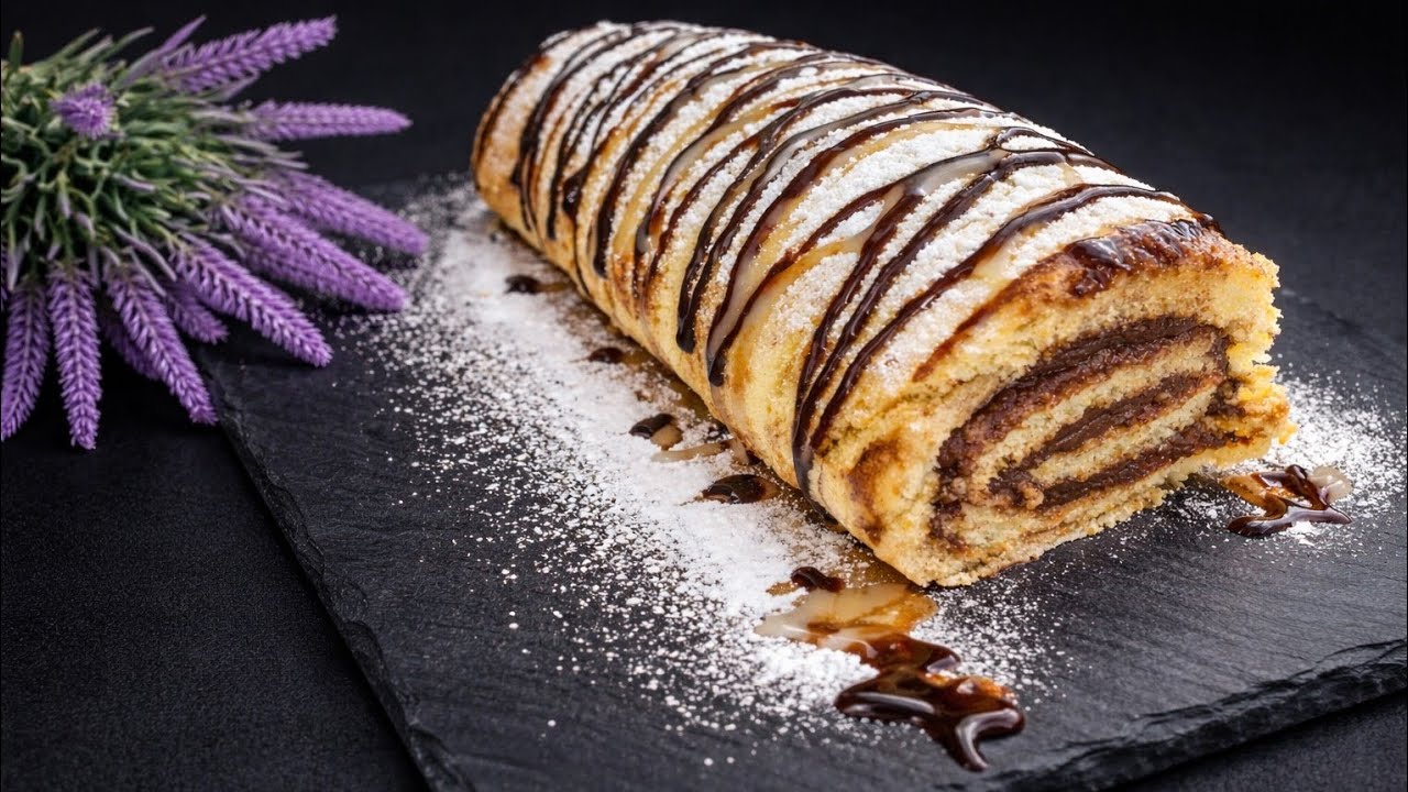 The Perfect Chocolate Roll Cake 👌 So Soft and So Easy! Swiss Roll.