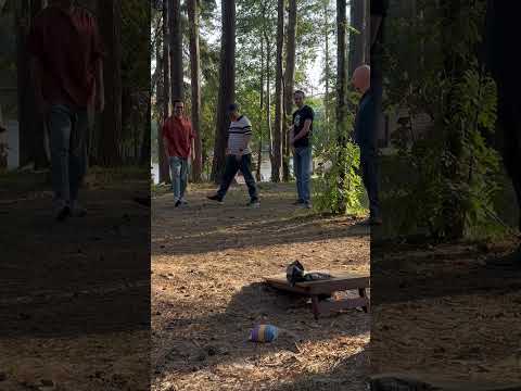 Пристреливаемся в Корнхол игры Games игрыиздерева настолки настольныеигры семейныеигры Wood