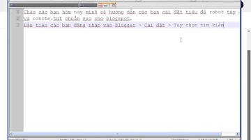 Tiêu đề robot tùy chỉnh và robots txt chuẩn seo cho blogspot