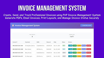 Invoice Management System in PHP & MySQL | PDF & Email Invoice Script Demo