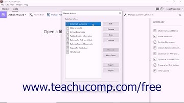 Acrobat Pro DC- Editing and Deleting Custom Actions - Adobe Acrobat Pro DC Training Tutorial Course