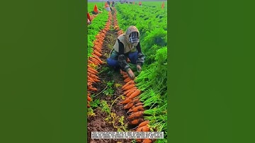 Collective Harvesting System Innovation for Carrot Harvesting Efficiency #farming #satisfying