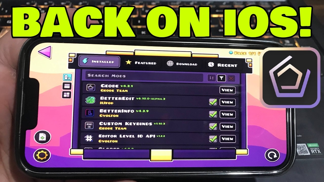 Geode Menu Gd Geode GD Mobile 2026 - How To Download Geode on iOS Geometry Dash 2.208 ...