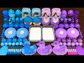 PURPLE vs BLUE! Mixing Random into GLOSSY Slime ! Satisfying Slime Video #381