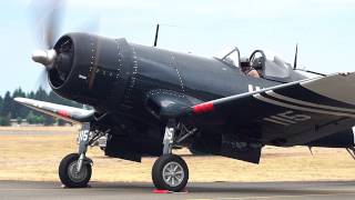 Olympic Airshow—FG1D Corsair Starting and Taxiing