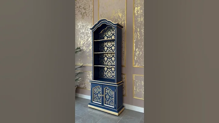 ✨ Luxurious And Easy DIY Cabinet Makeover with Gold Foil Transfers By Redesign! ✨