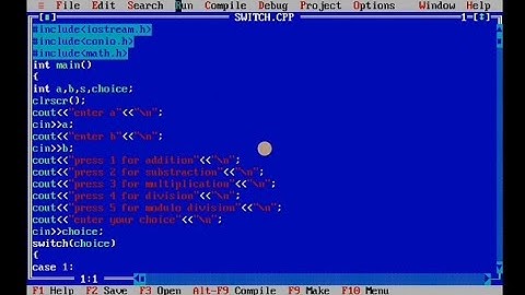 Arithmetic operation using switch statement C++