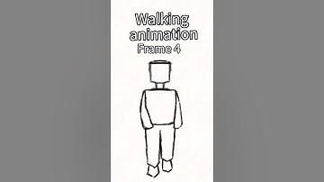 Front view walking animation tutorial frame by frame#shorts#animation #flipaclip