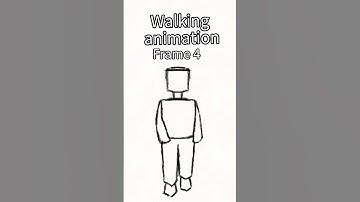 Front view walking animation tutorial frame by frame#shorts#animation #flipaclip