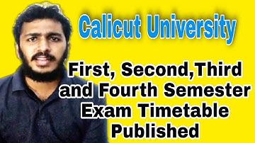 Calicut University Exam Timetable Published | Jobin Kaveri