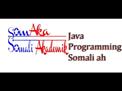 Java Casharka 2: Run your first program. Af Somali