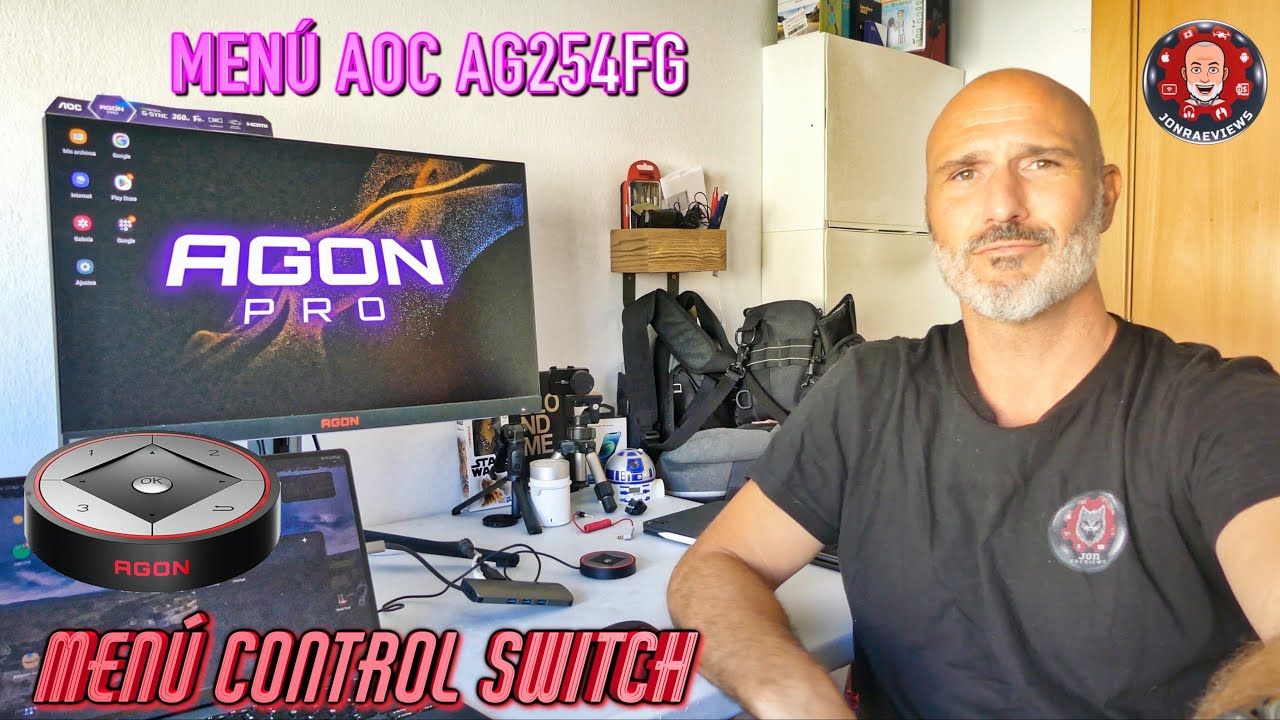 Menu opciones en el Monitor de AOC AGON Pro series 4 modelo AG254FG ...