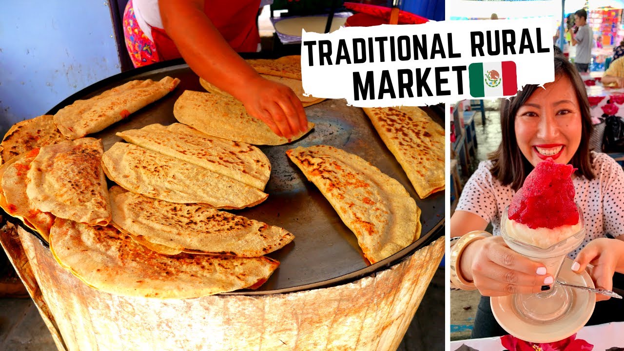 TRADITIONAL MEXICAN FOOD in OAXACA | Amazing OAXACAN STREET FOOD at OCOTLAN Market | Chasing a Plate - Thomas & Sheena