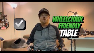 Adjustable Rolling Table For A Wheelchair