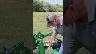 john deere 1025r tractor mowing how to detach a john deere rotary cutter attachment