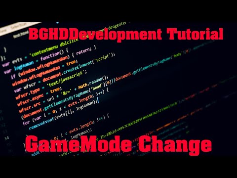 GameMode Change - Plugin Tutorial/Overview