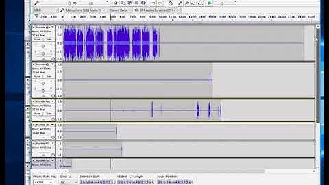 Multitrack editing with synchronization in Audacity