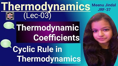 Thermodynamic coefficient | Cyclic rule in thermodynamics