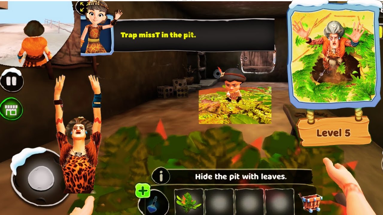 scary teacher 2 stone age chapter 6 level 5 (walkthrough) gameplay 