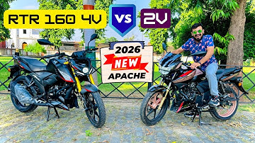 2026 TVS Apache 160 4V Vs 2V : New Features & Update : Comparison ￼ & Price : apache rtr 160 4v 🔥
