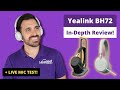 Yealink BH72 Bluetooth Wireless Headset Review! + LIVE MIC TEST!