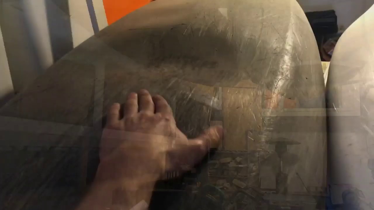 KAYAK OIL CANNING REPAIR USING A HEAT GUN OR HAIR DRYER AND SOME GLOVES