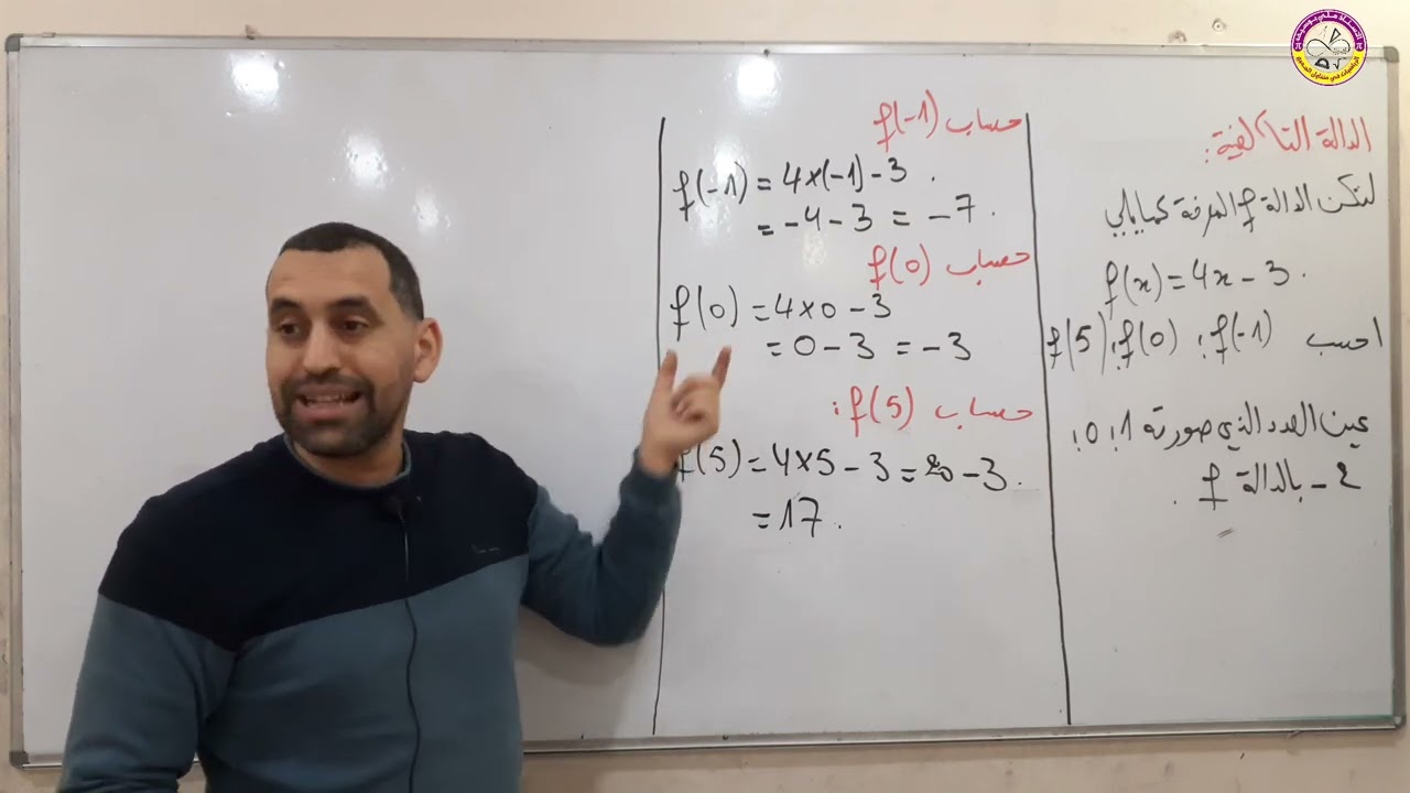 كيفية إيجاد صورة عدد بدالة تالفية و عدد علمت صورته بدالة تالفية رياضيات الرابعة متوسط