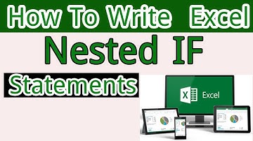 How to write Microsoft Excel 2016 nested IF statements