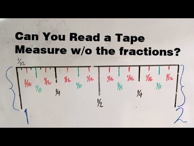 Understanding tape measure fractions and finding center 