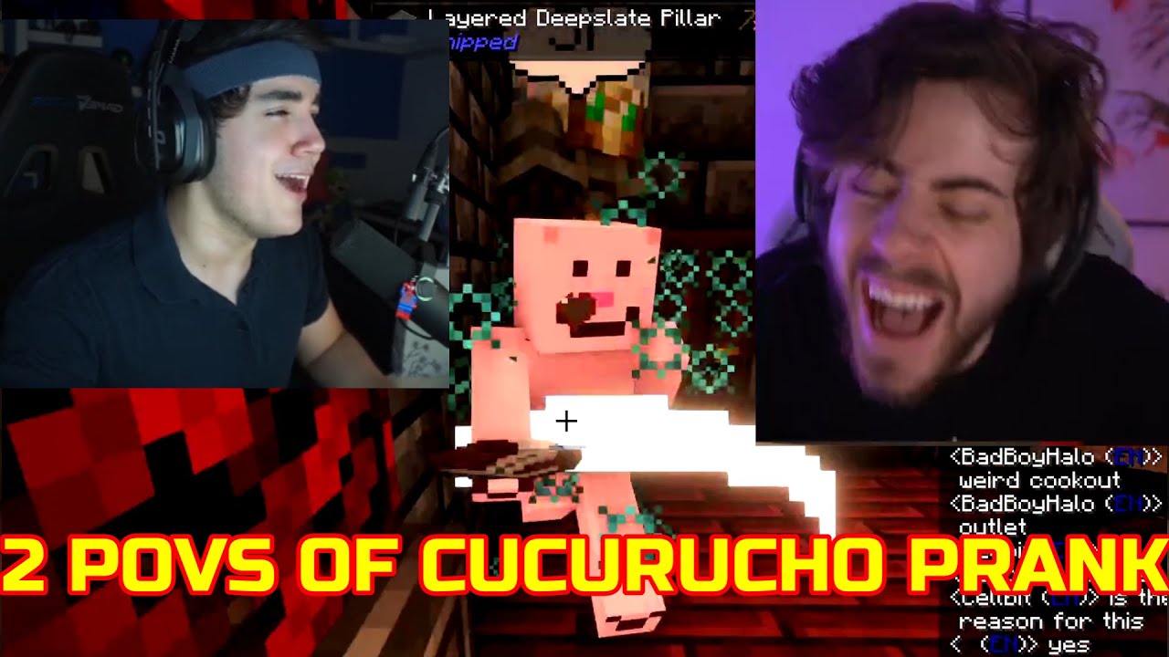 CELLBIT & ROIER Reaction To Cucurucho Prank by Maximus on QSMP Minecraft