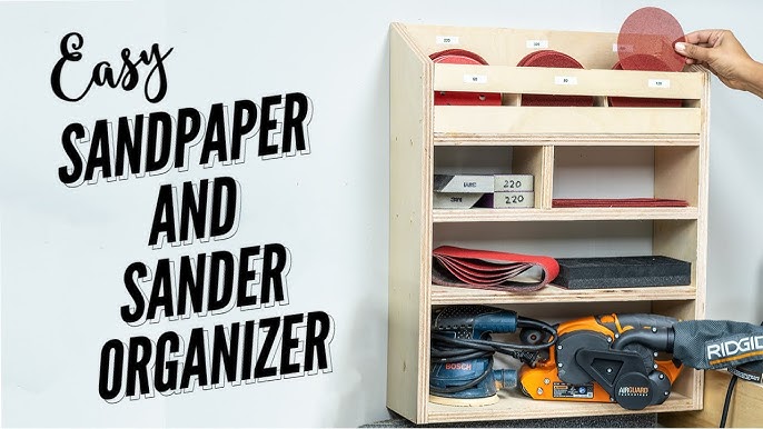 DIY sandpaper organizer  Sandpaper supplies all over the place