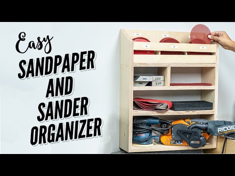 DIY Sandpaper storage - How to build an easy organizer