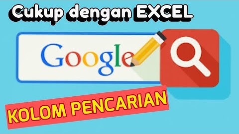 CARA MEMBUAT FORM PENCARIAN di EXCEL | SEPERTI GOOGLE