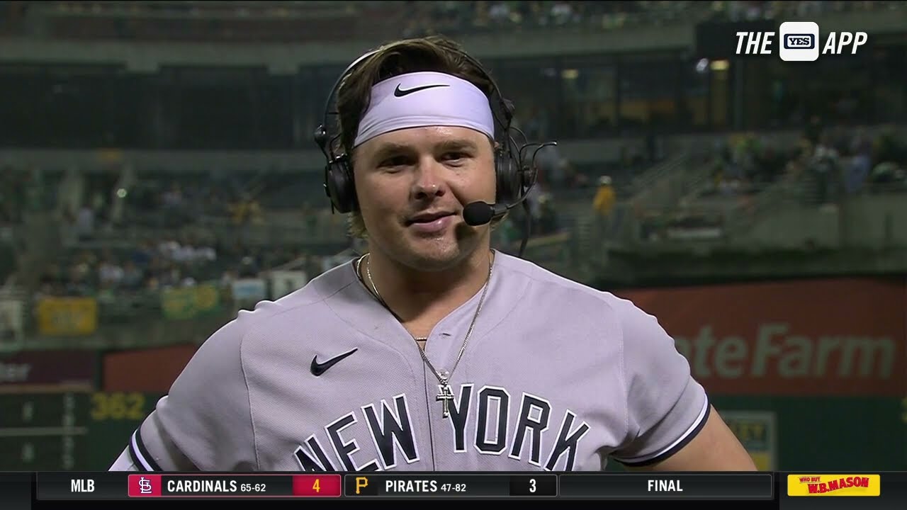 Luke Voit after the Yankees' 8-2 win