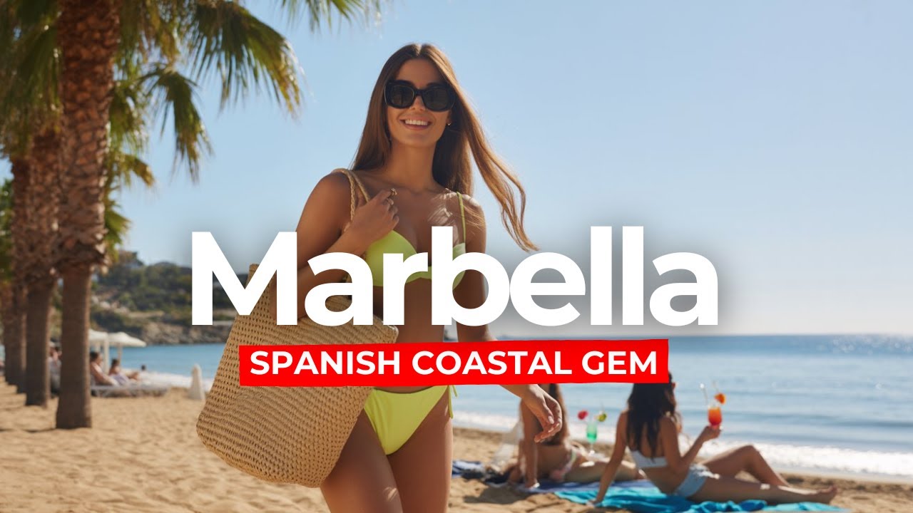 🇪🇸 Испания, очарование Марбельи: прогулка по пляжу и старый город [4k,HDR]