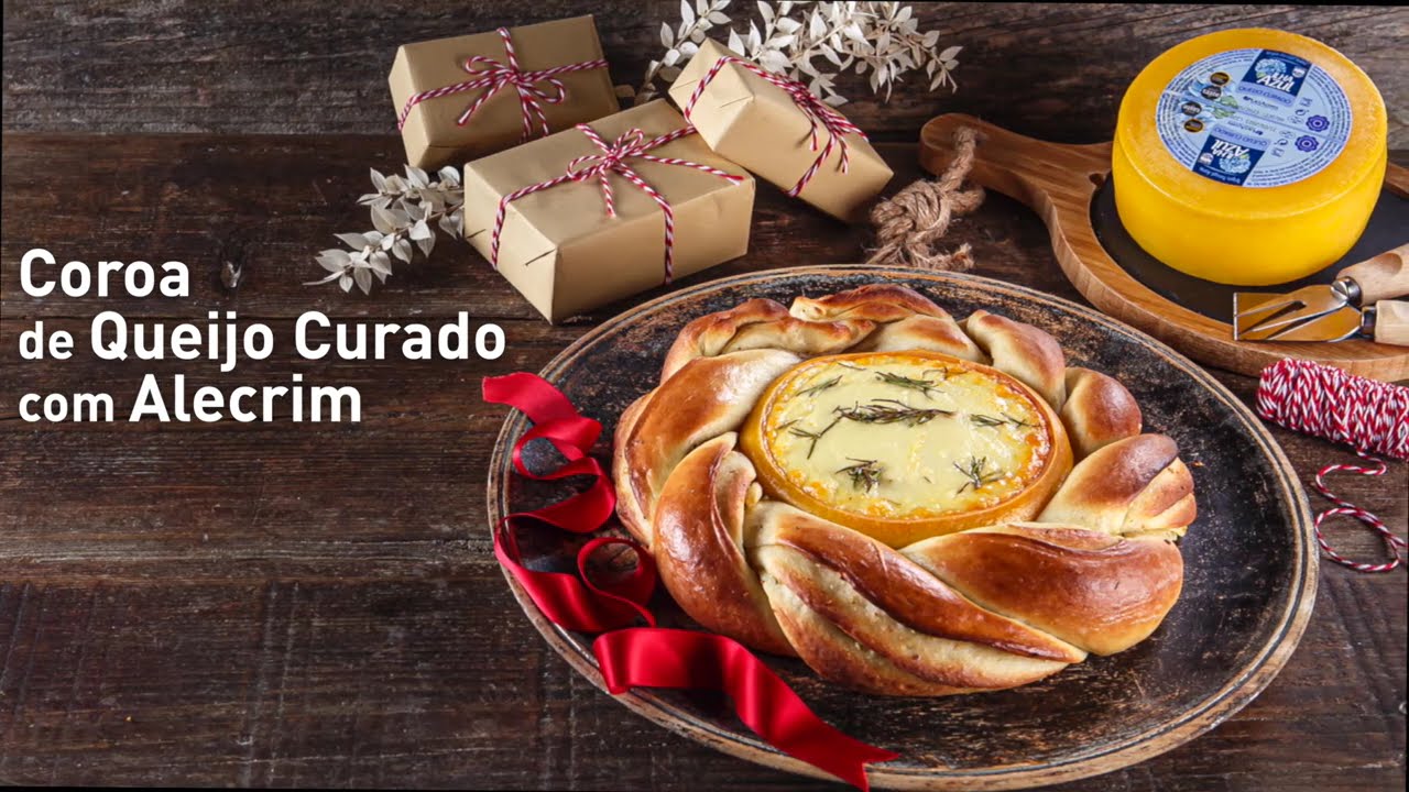 Coroa de queijo curado com alecrim