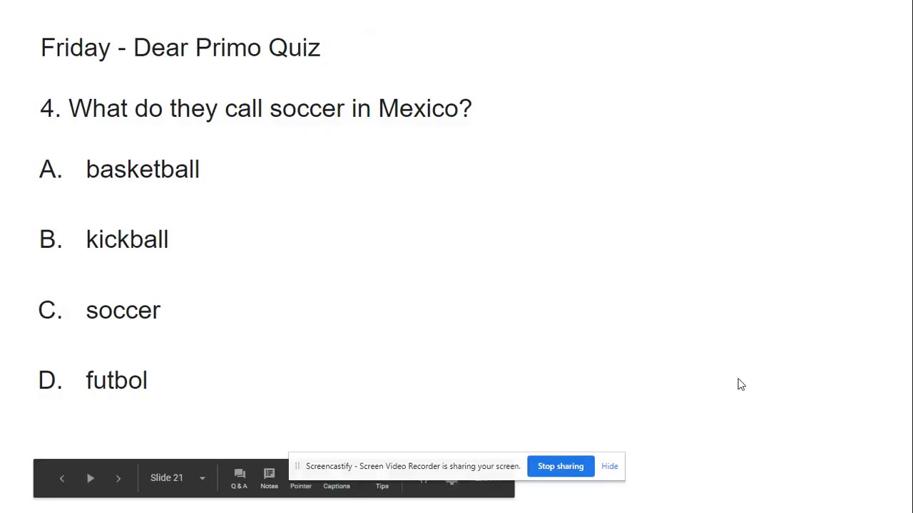 Friday dear primo quiz 4 youtube