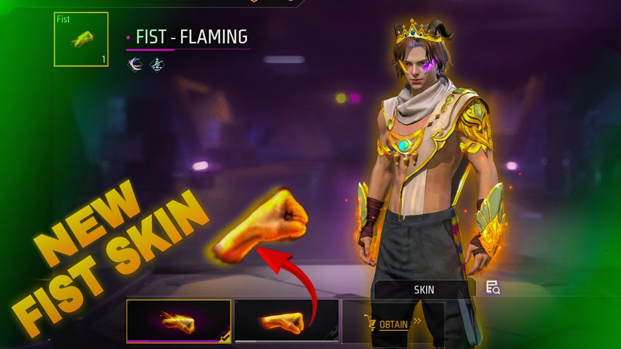 New Fist Skin 😍 Flaming Fist Skin in Free Fire - Hang Gamer - YouTube